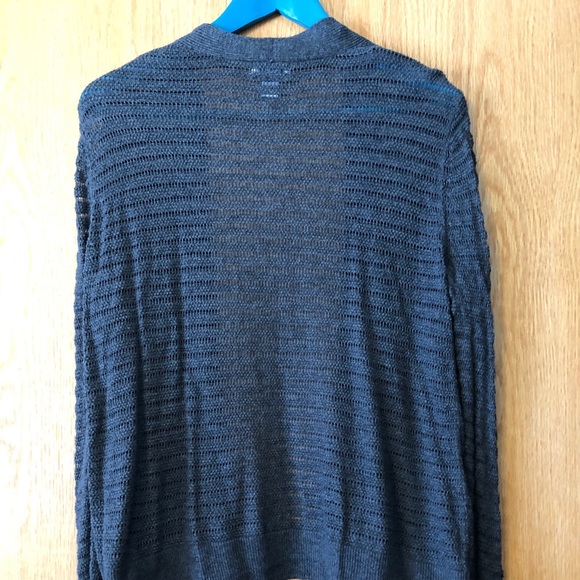 ‼️LAST CHANCE SALE ‼️ OLD NAVY Womens Charcoal Gray Crochet Style Cardigan M - Picture 2 of 4